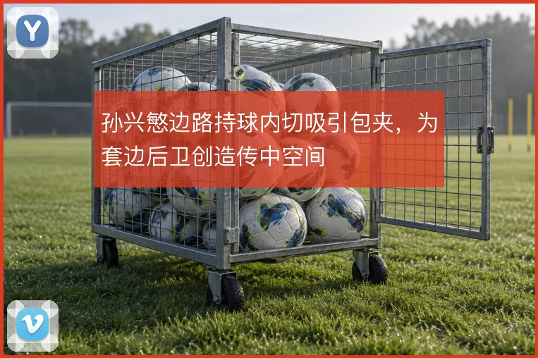 孙兴慜边路持球内切吸引包夹，为套边后卫创造传中空间